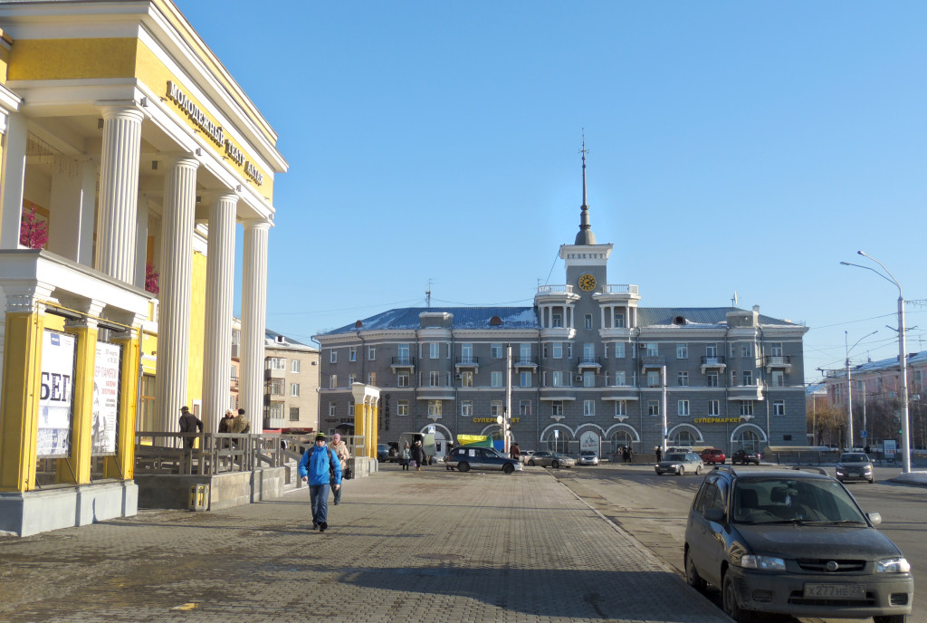 Барнаул площадь Соборная ночью